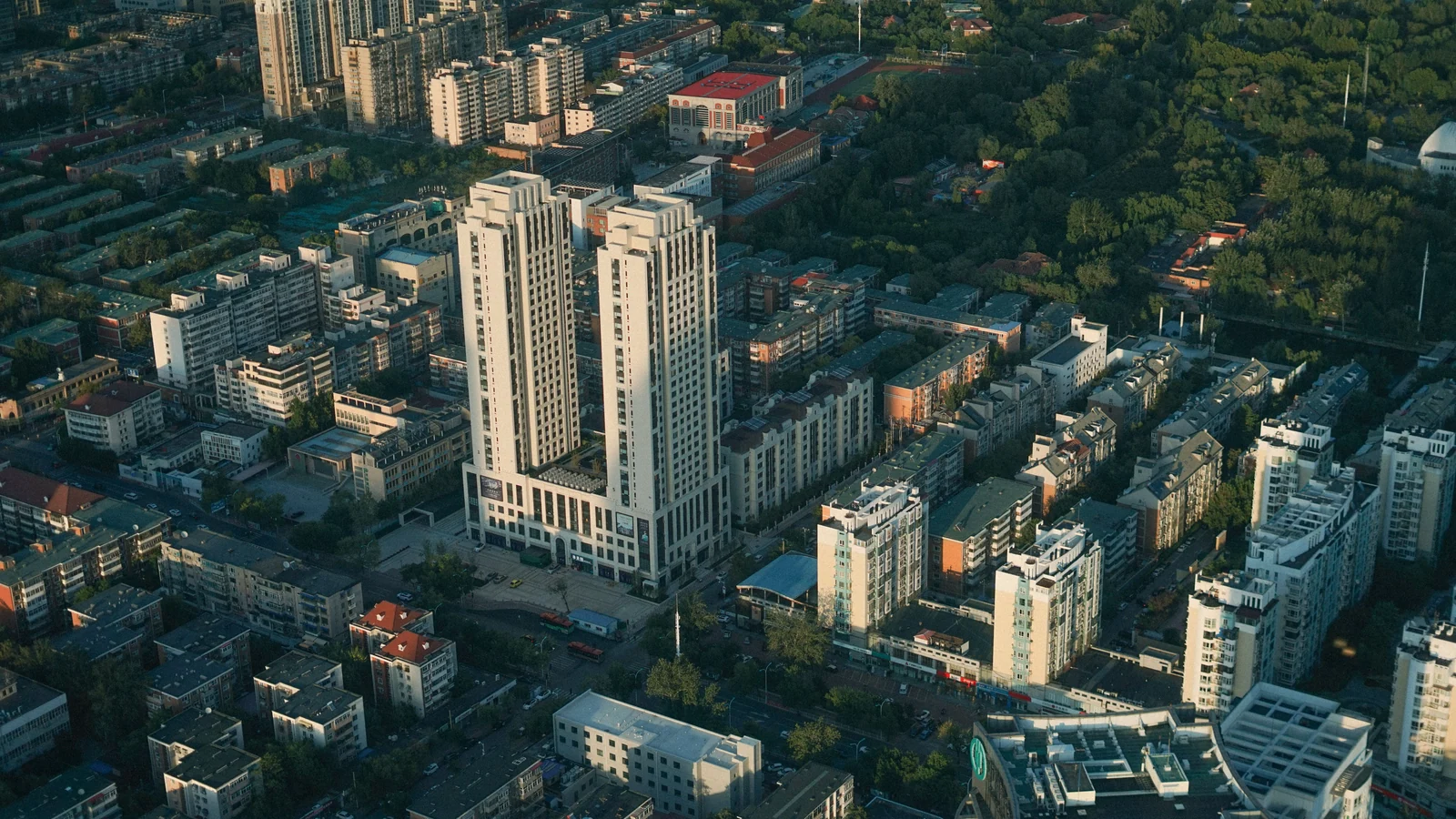 Aerial view of Sangam Nagar, Indore