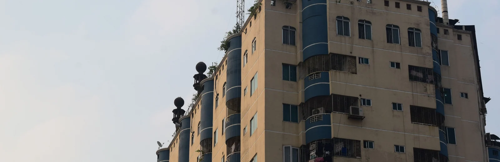 Skyline of South Tukoganj, Indore at golden hour