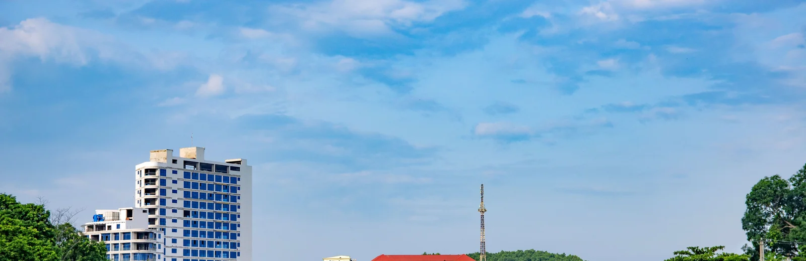 Skyline of Kundan Residency, Jabalpur at golden hour