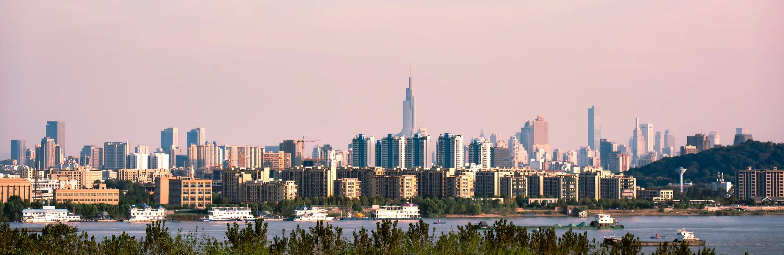 Skyline of Lekha Nagar, Jabalpur at golden hour
