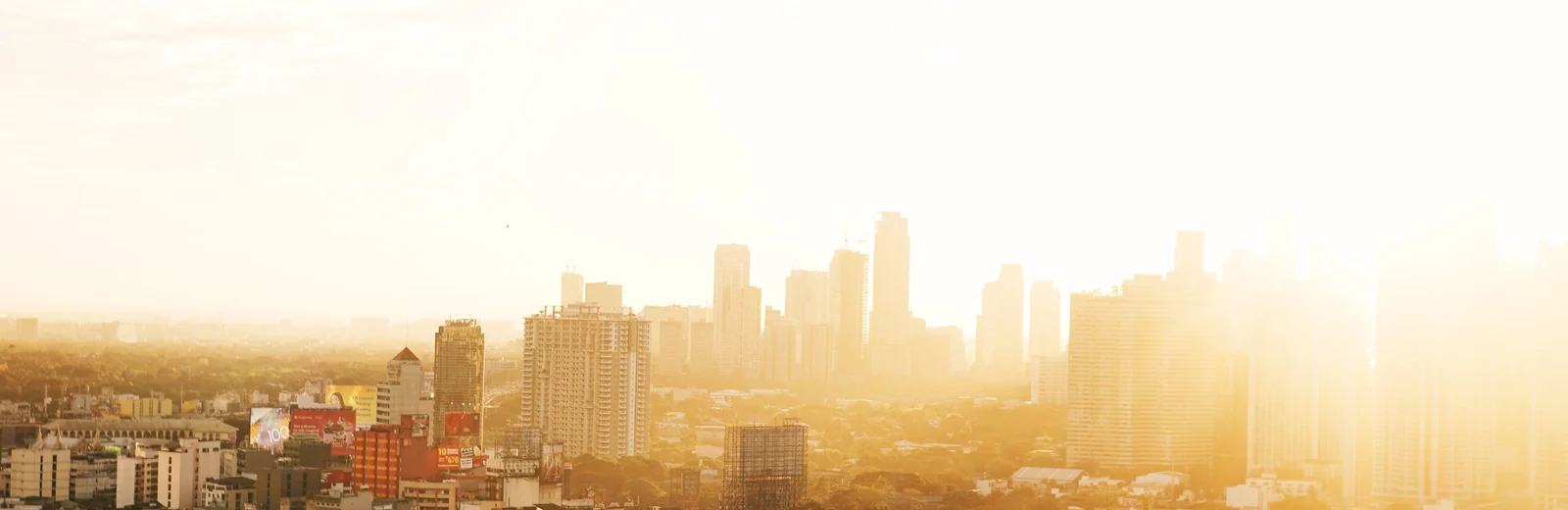 Skyline of Sant Jalaram Bapa Nagar, Jabalpur at golden hour