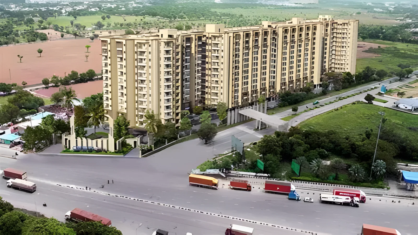 Aerial view of Kuthara Khurd, Jaipur