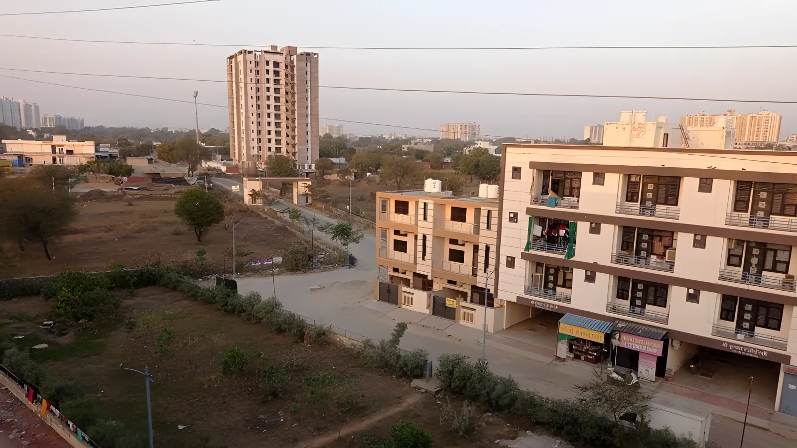 Aerial view of Nandlalpura, Jaipur