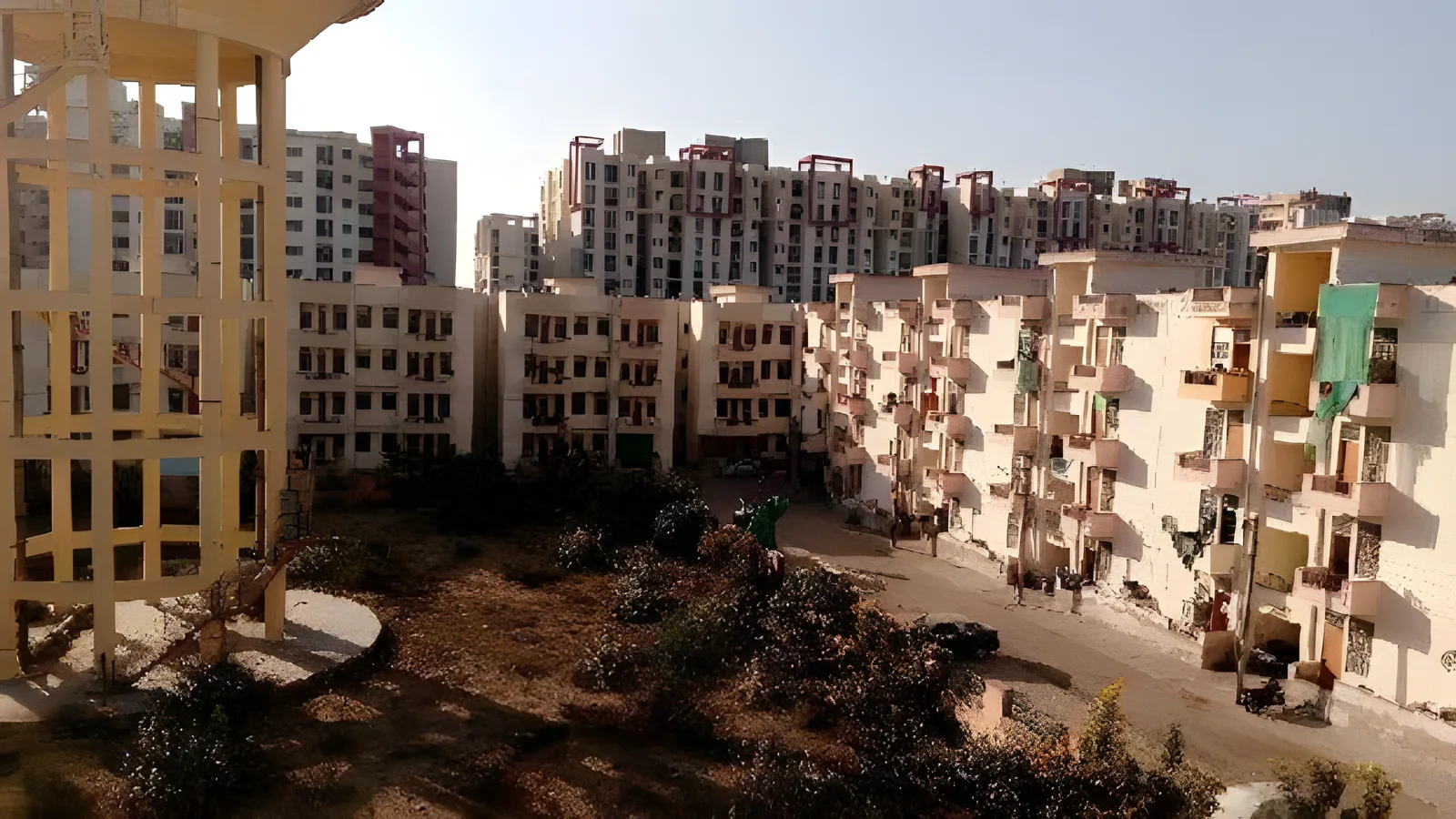 Aerial view of Pratap Nagar, Jaipur