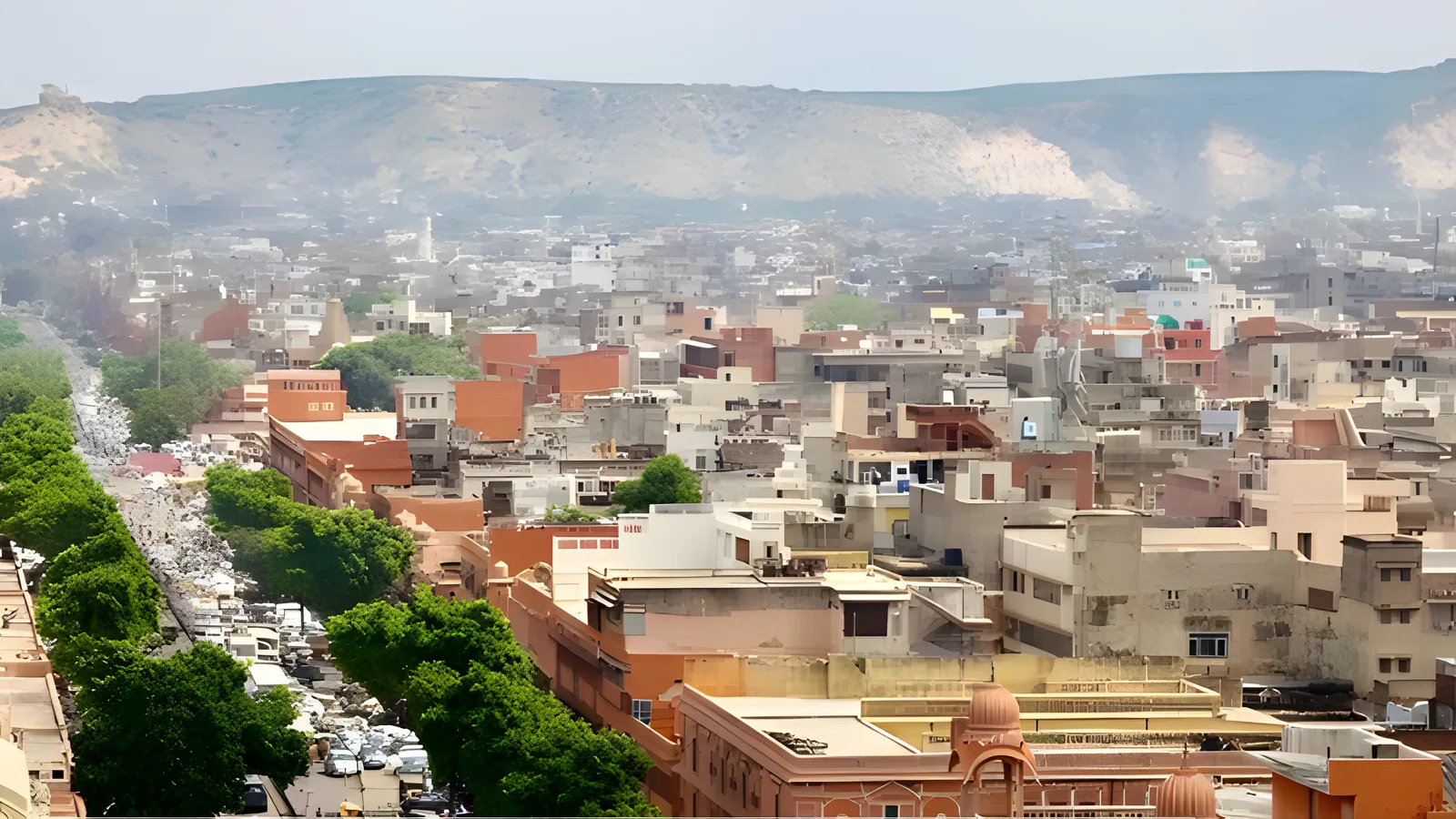 Aerial view of Sikar Road, Jaipur