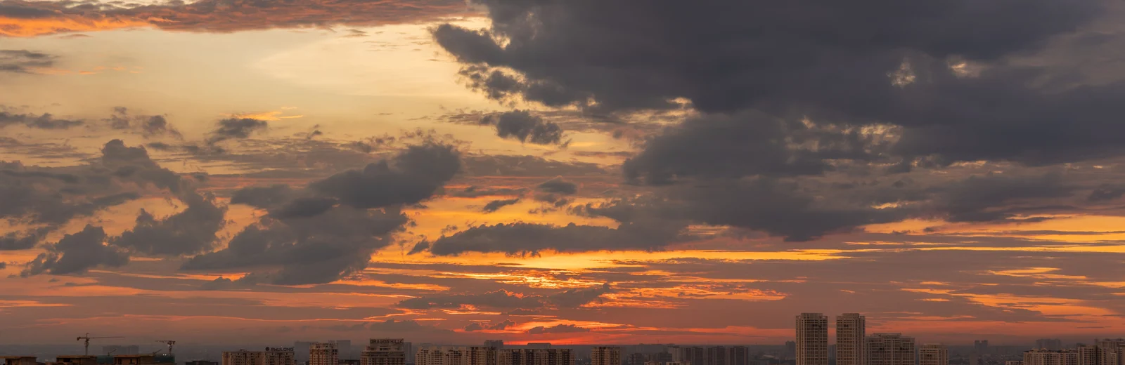 Skyline of Bhojowal, Jalandhar at golden hour