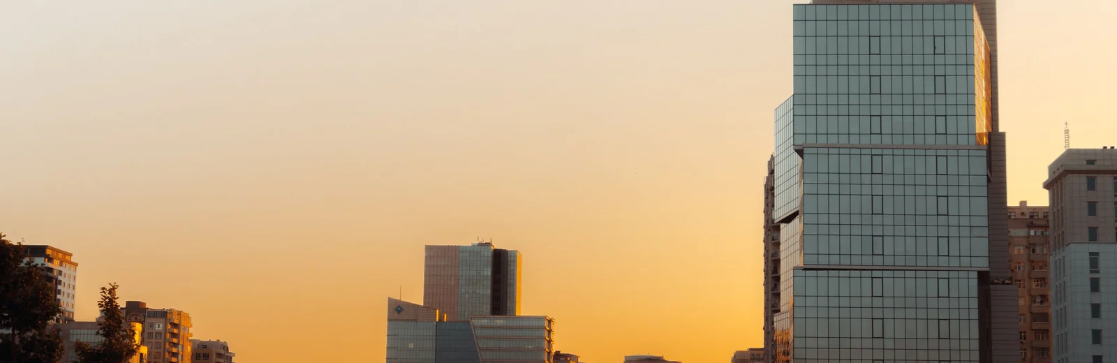 Skyline of Chaharbagh, Jalandhar at golden hour
