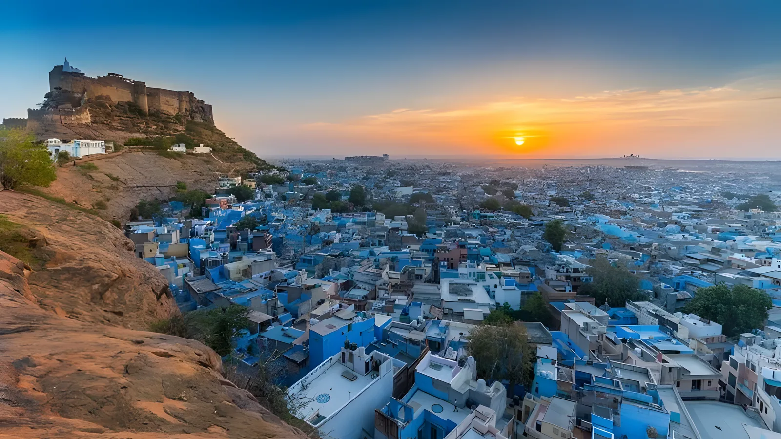 Aerial view of Golasani, Jodhpur
