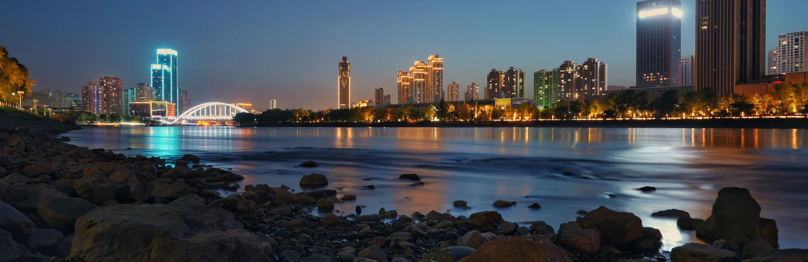 Skyline of Hal Colony, Kanpur at golden hour