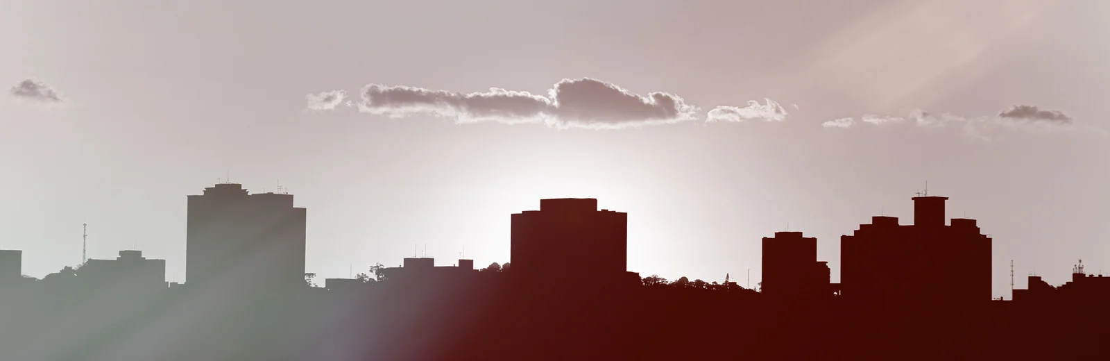 Skyline of Pratappur Majara Rampur, Kanpur at golden hour