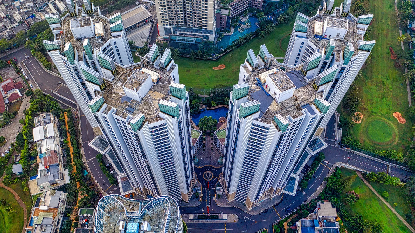 Aerial view of Shanti Nagar, Kolhapur