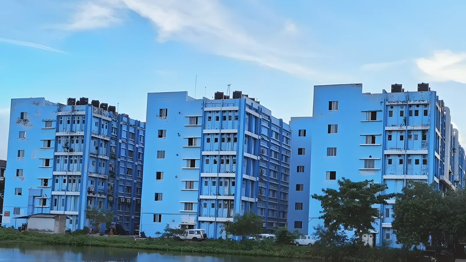 Aerial view of Agarpara, Kolkata
