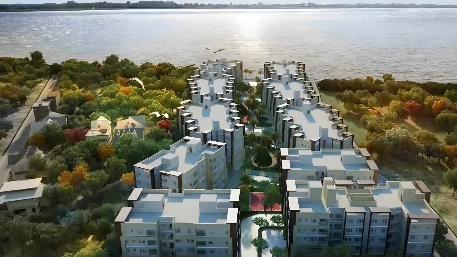 Aerial view of Barrackpore, Kolkata