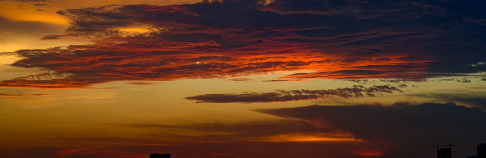 Skyline of Bira, Kolkata at golden hour