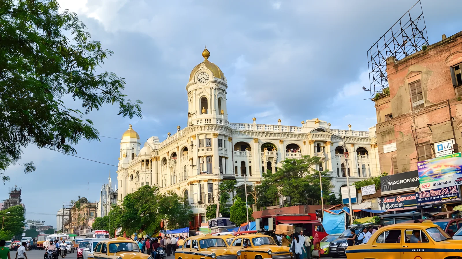 Aerial view of Esplanade, Kolkata