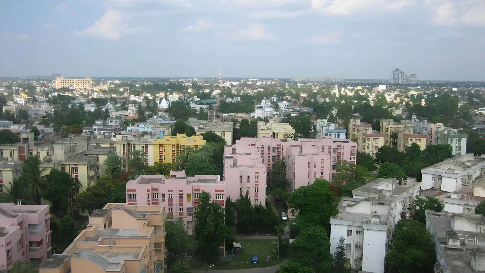 Aerial view of Golf Green, Kolkata