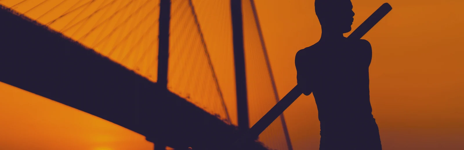 Skyline of Howrah, Kolkata at golden hour