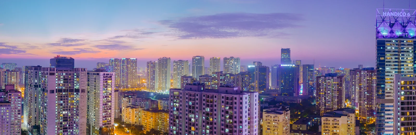 Skyline of Jagannathpur, Kolkata at golden hour