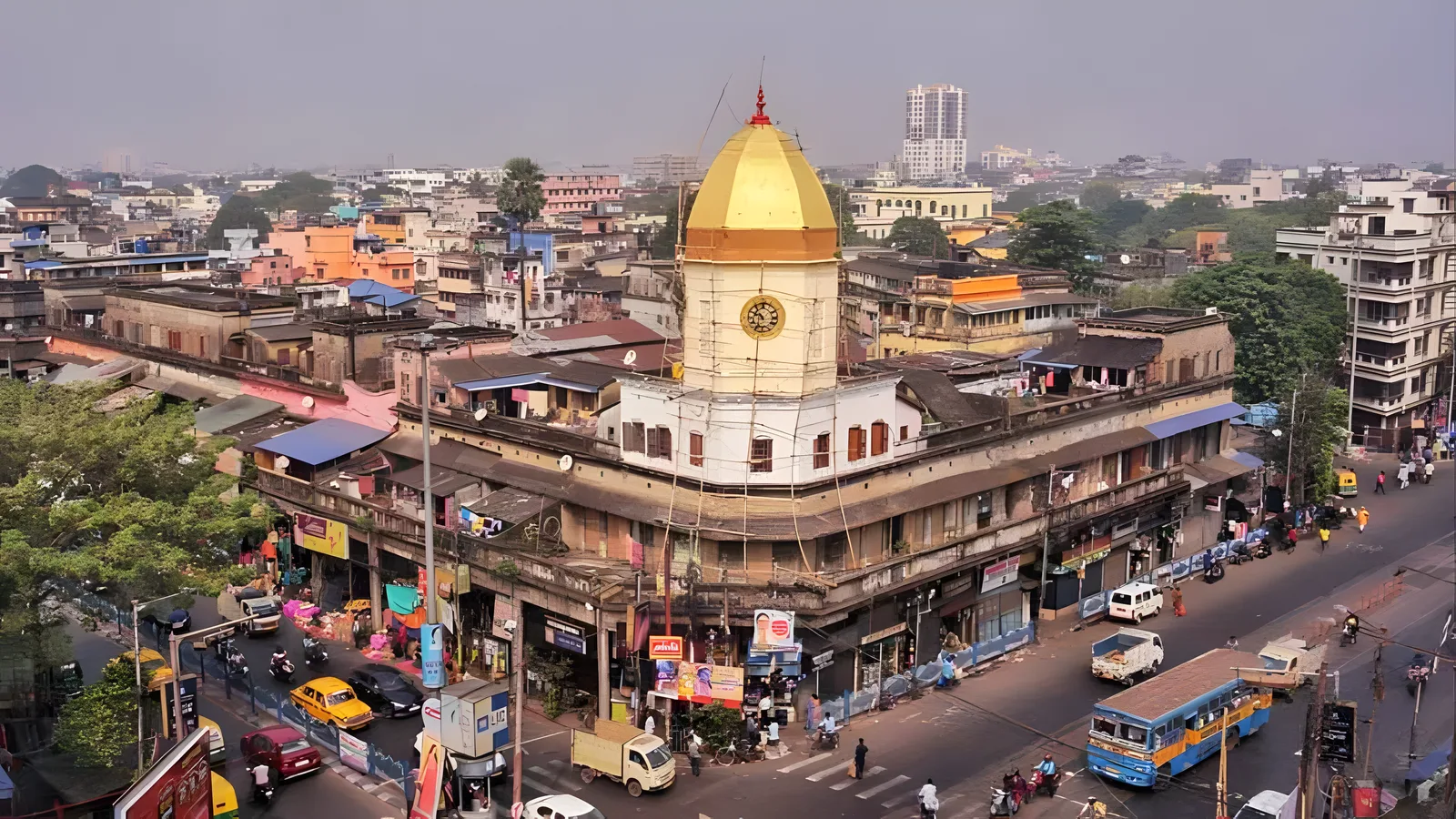 Aerial view of Mandirtala, Kolkata