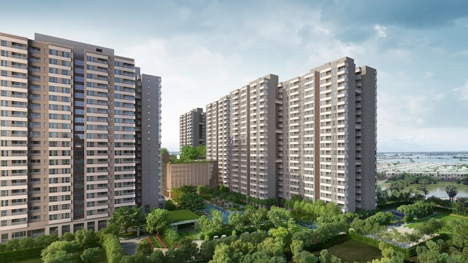 Aerial view of New Town, Kolkata