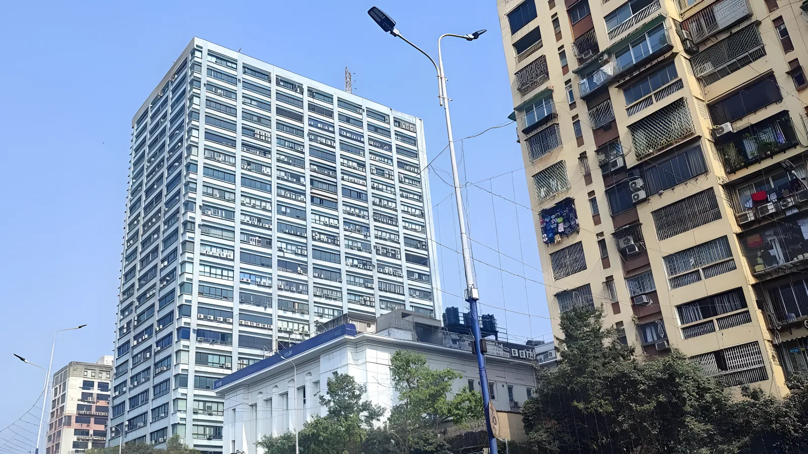 Aerial view of Park Street, Kolkata