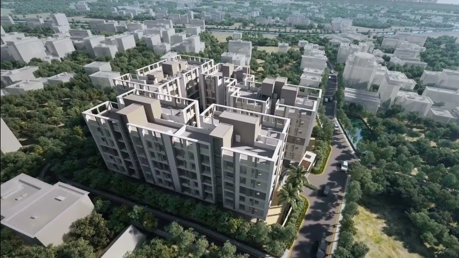 Aerial view of Ramchandrapur, Kolkata