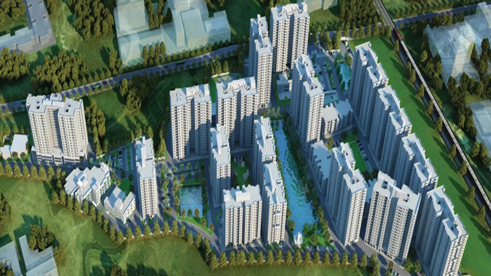 Aerial view of Sodepur, Kolkata