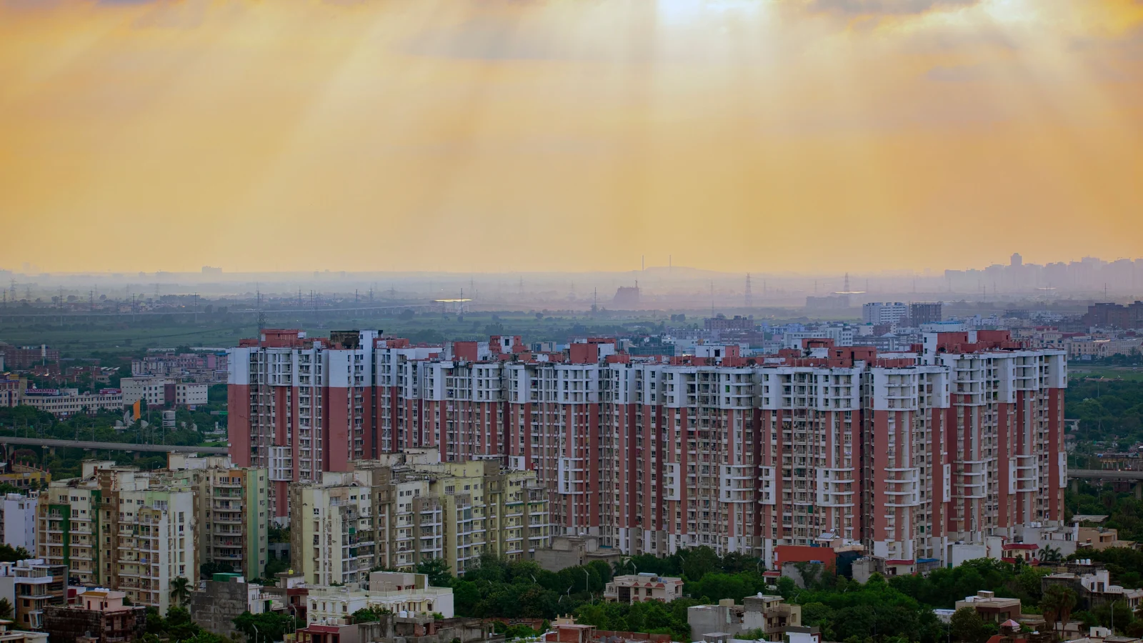 Aerial view of Badgaon, Kota
