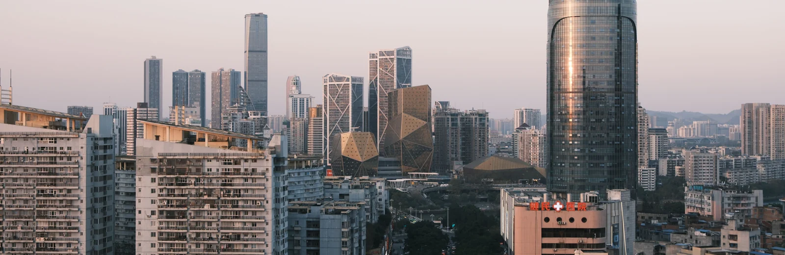 Skyline of Baran Road, Kota at golden hour