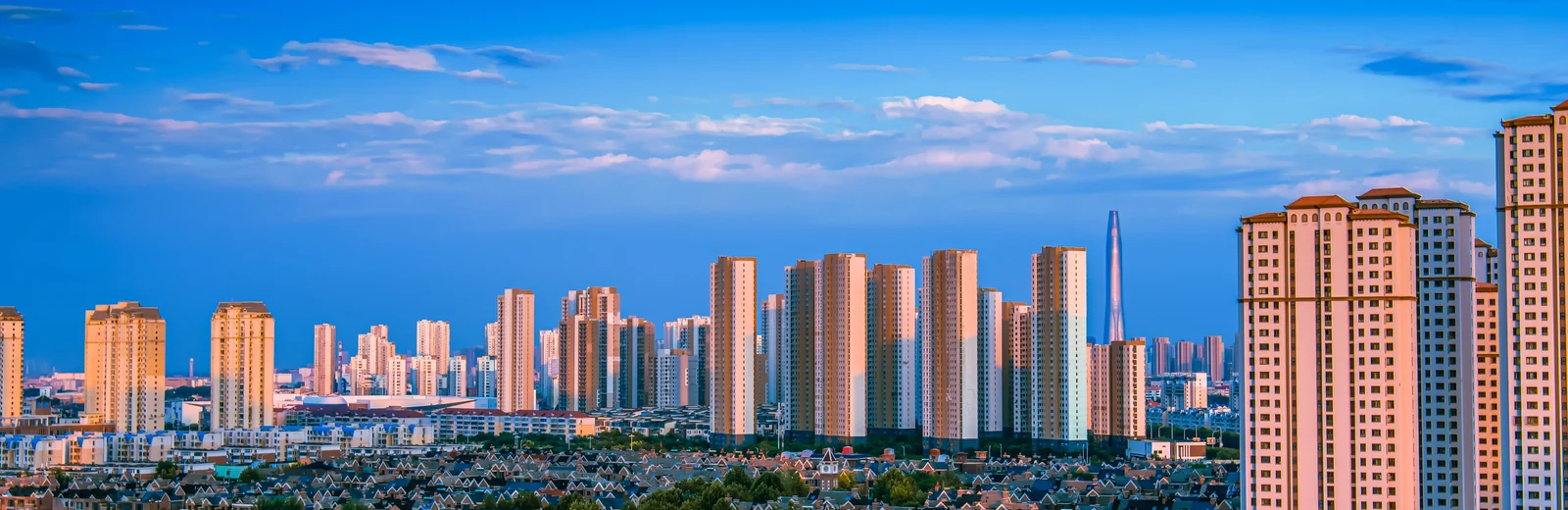 Skyline of Kunhadi, Kota at golden hour