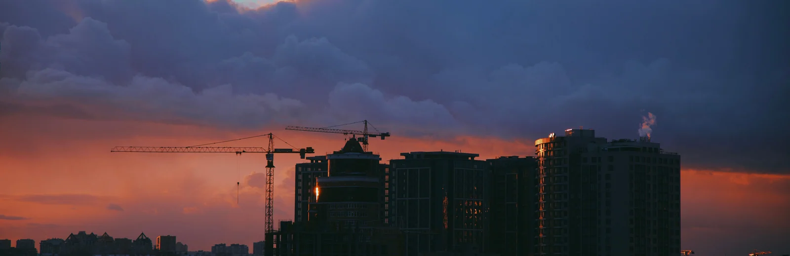 Skyline of Kalyanpuri, Lucknow at golden hour