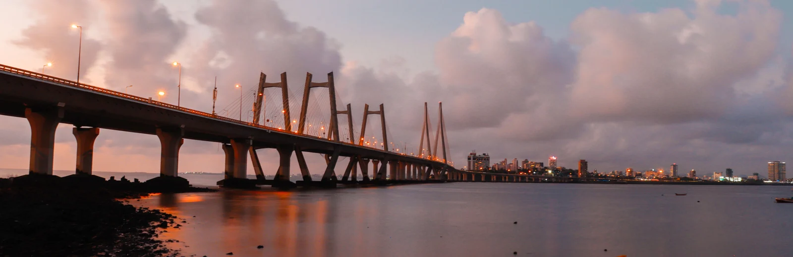 Skyline of Bandra West, Mumbai at golden hour