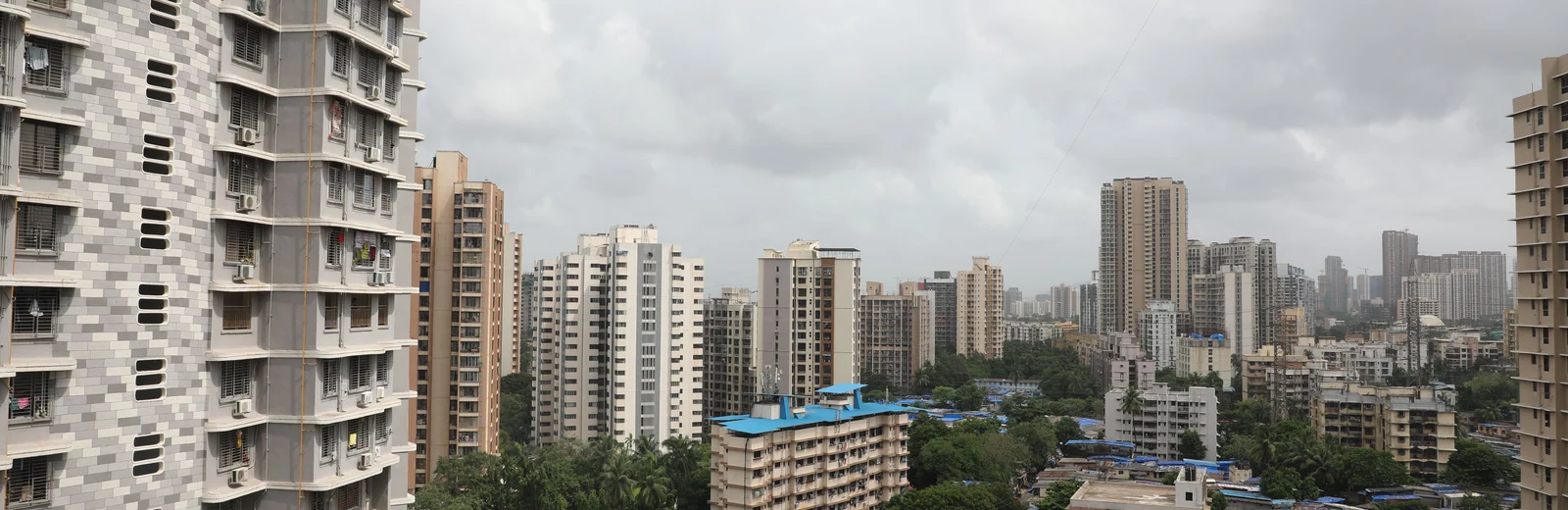 Skyline of Bhandup East, Mumbai at golden hour