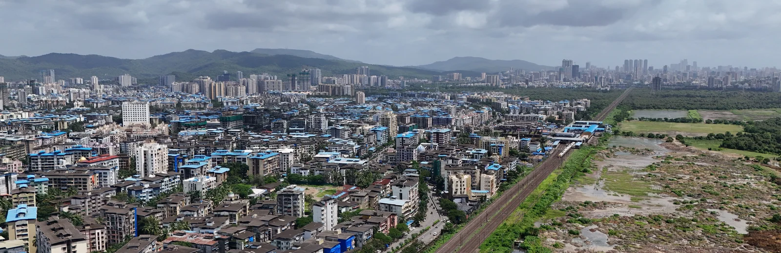 Skyline of Chandivali, Mumbai at golden hour