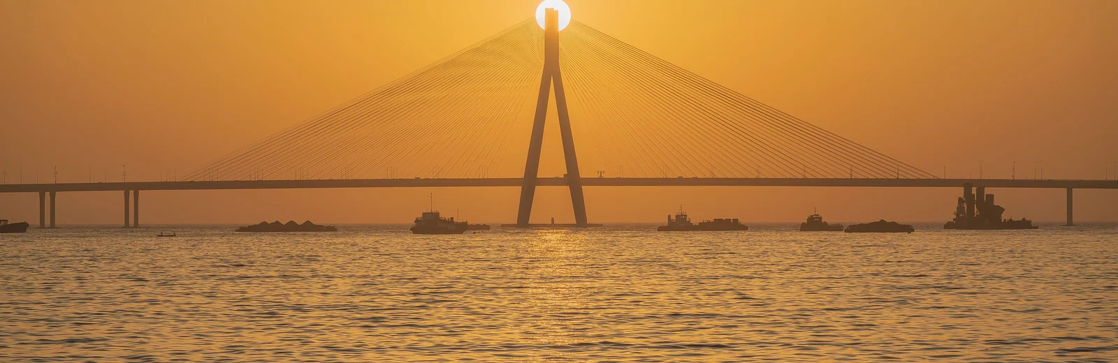 Skyline of Colaba, Mumbai at golden hour