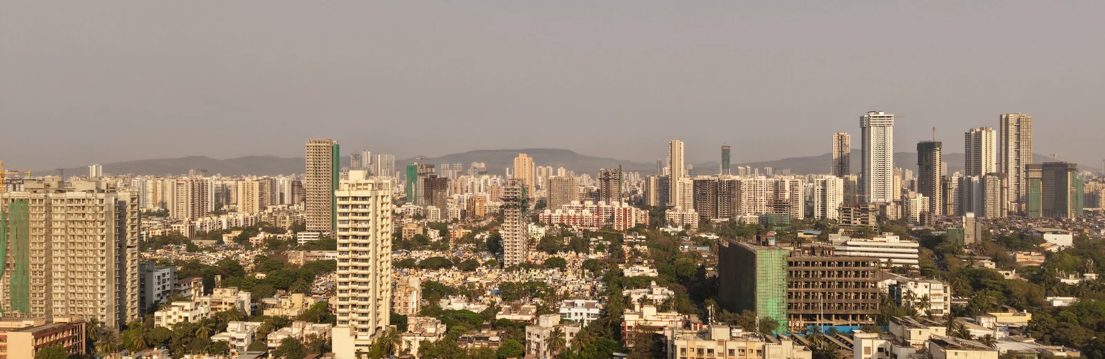 Skyline of Dadar East, Mumbai at golden hour