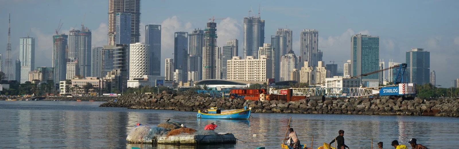 Skyline of Dahisar East, Mumbai at golden hour