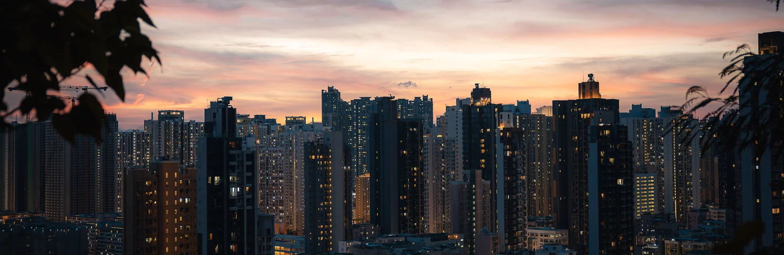 Skyline of Ghatkopar East, Mumbai at golden hour