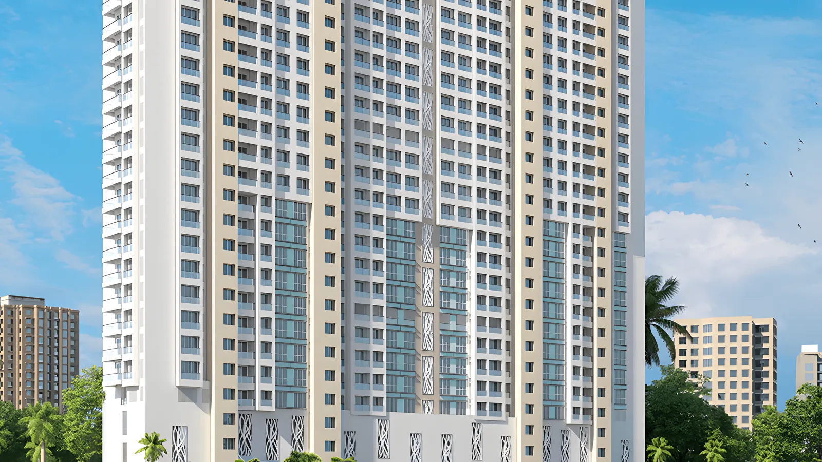 Aerial view of Ghatkopar East, Mumbai