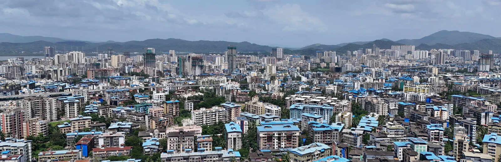 Skyline of Govandi, Mumbai at golden hour