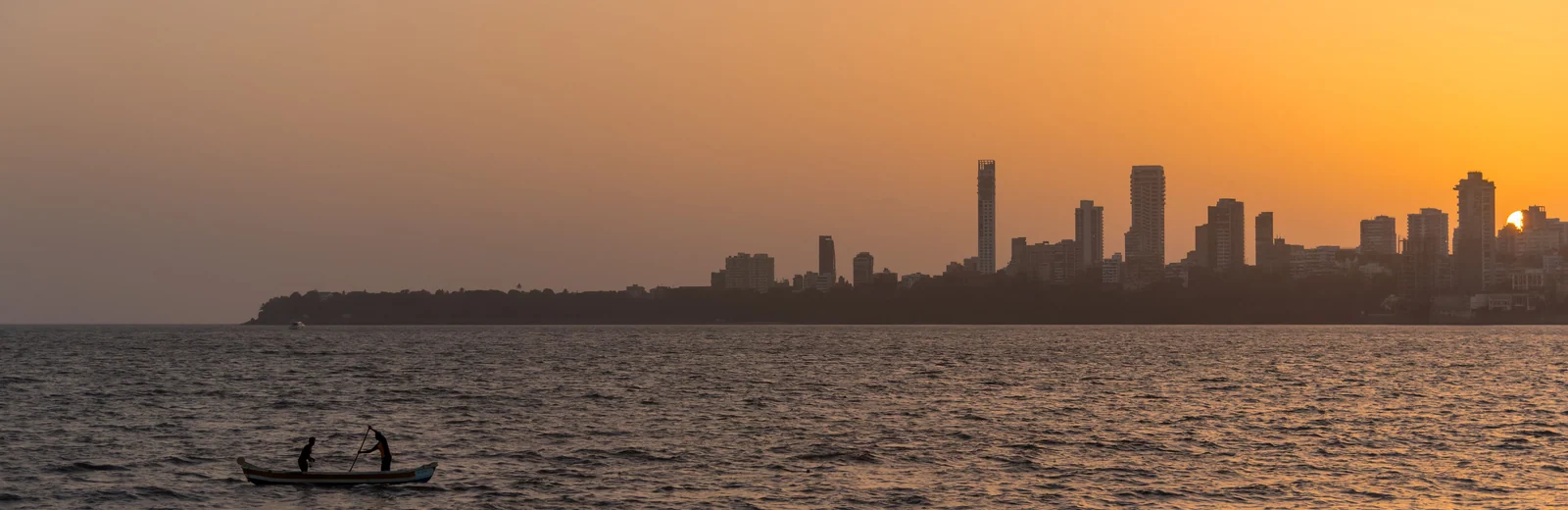 Skyline of Jogeshwari West, Mumbai at golden hour
