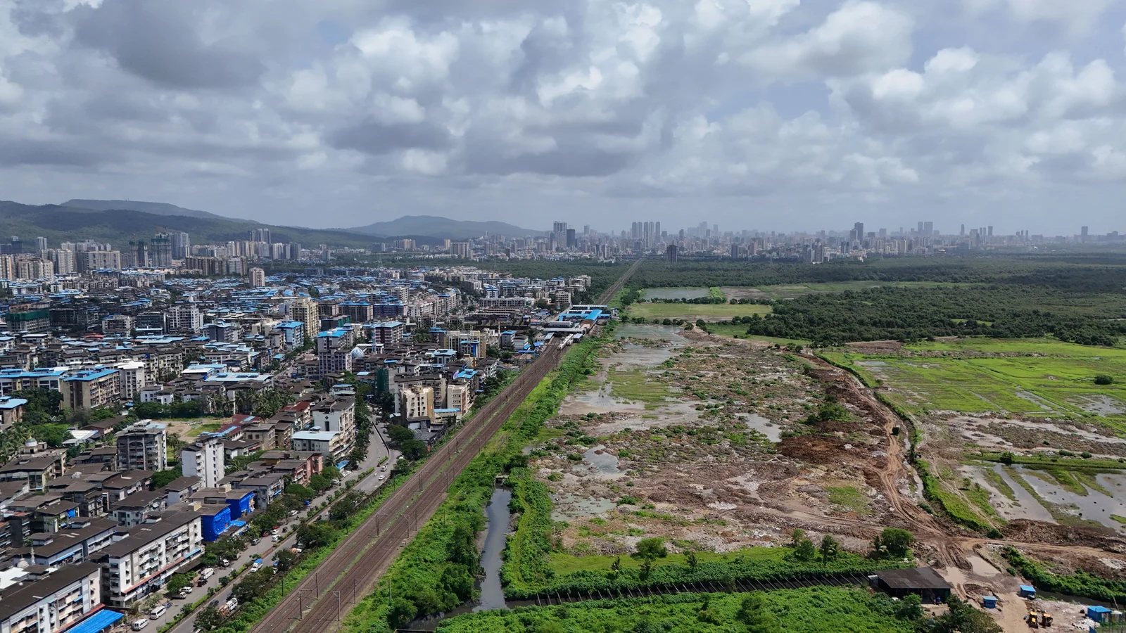 Aerial view of Khar West, Mumbai