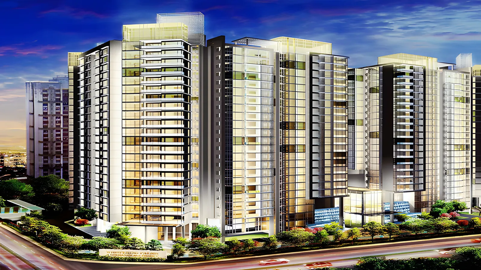 Aerial view of Lokhandwala, Mumbai