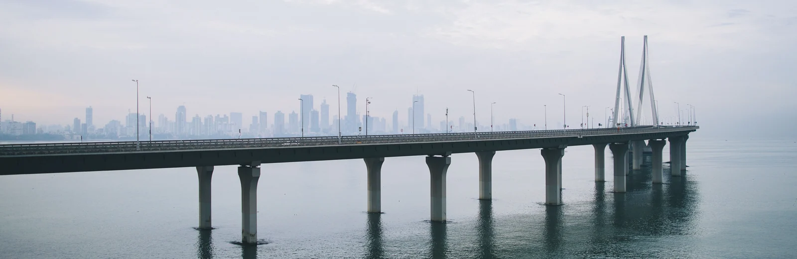 Skyline of Mahalaxmi, Mumbai at golden hour