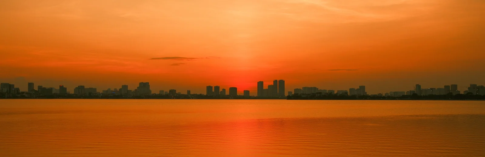 Skyline of Malad West, Mumbai at golden hour