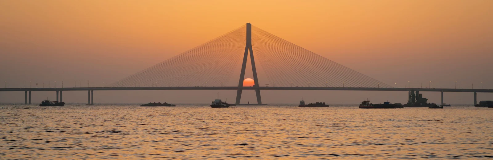 Skyline of Mulund West, Mumbai at golden hour