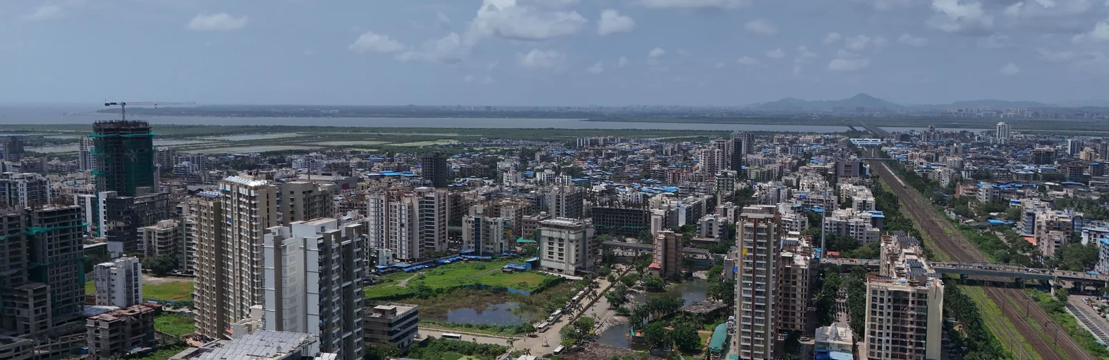 Skyline of Sakinaka, Mumbai at golden hour