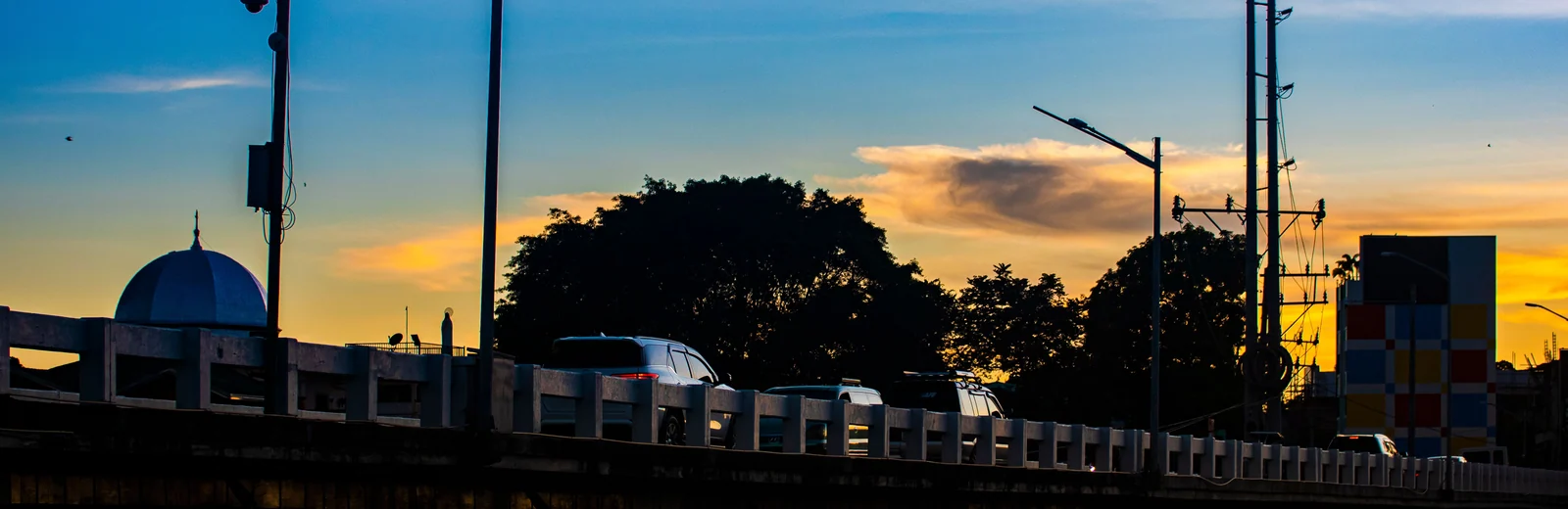 Skyline of Wardha Road, Nagpur at golden hour