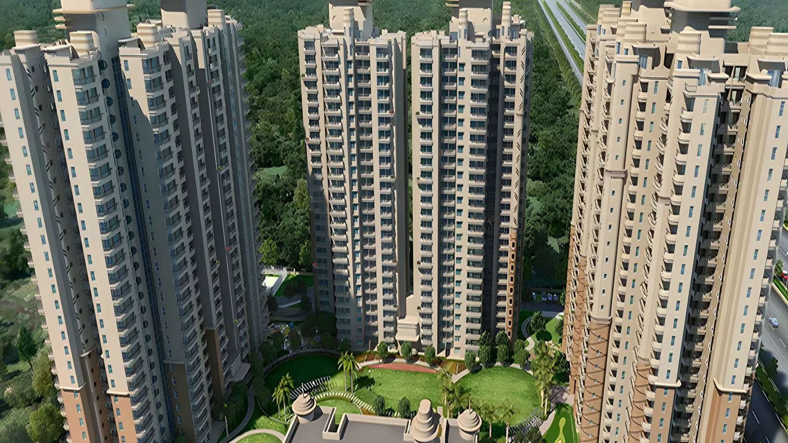 Aerial view of Greater Noida West, Noida