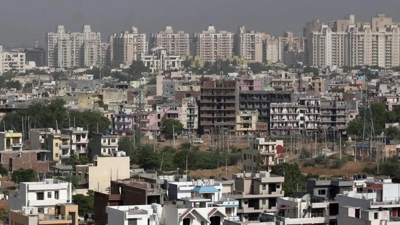 Aerial view of Nangli Village, Noida